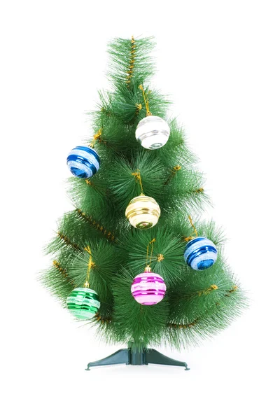 Vánoční strom izolovaných na bílém — Stock fotografie