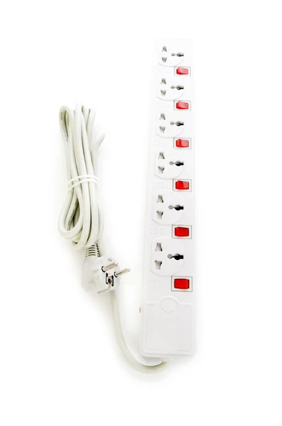 Extension cord isolated on the white — Stock Photo, Image