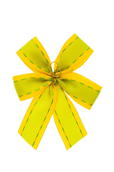 Green bow isolated on the white — Stock Photo, Image
