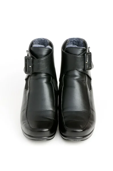 stock image Black boots isolated on the white