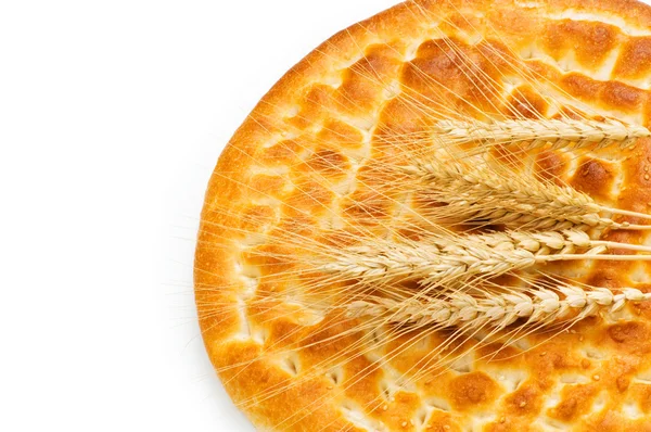 Koncepcja odżywiania ze świeżym chlebem — Zdjęcie stockowe