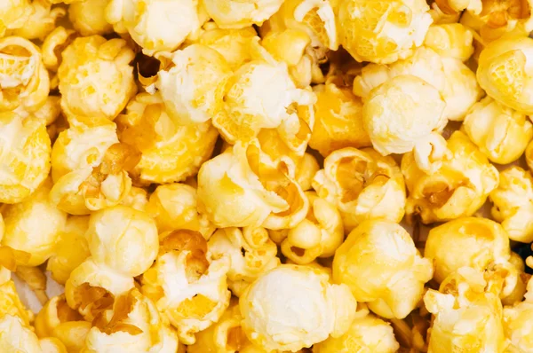 Närbild på bakgrund - söta popcorn — Stockfoto