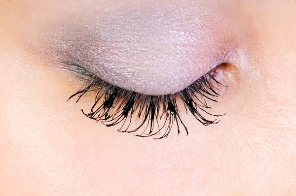 Detailní záběr oka s make-up — Stock fotografie