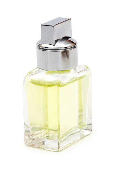 Μπουκάλι άρωμα, απομονωμένη στο λευκό — Φωτογραφία Αρχείου