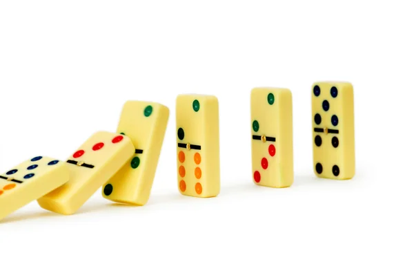 Domino colorato isolato — Foto Stock