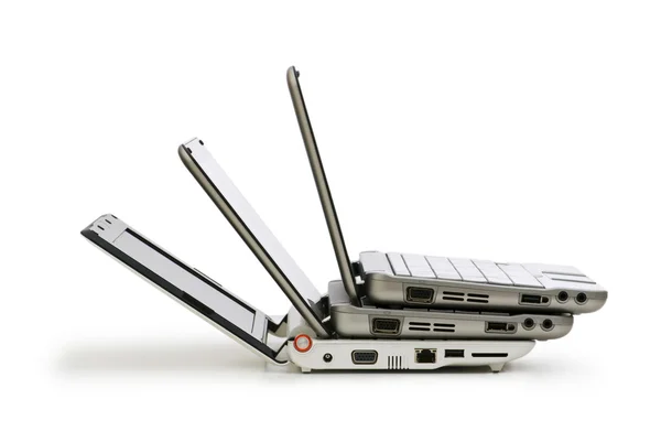 Netbooks isolated on the white — Stock Photo, Image