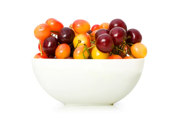 Cherries isolated on the white — Stock Photo, Image