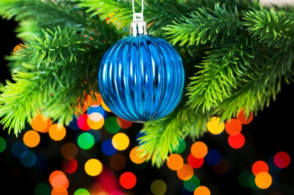 Decoración de Navidad y luces borrosas —  Fotos de Stock