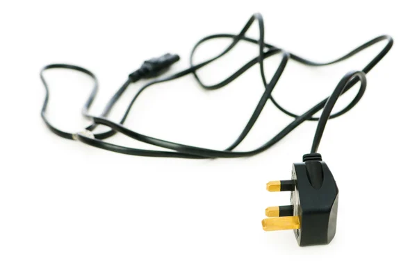 Electric plug isolated on the white — Stock Photo, Image