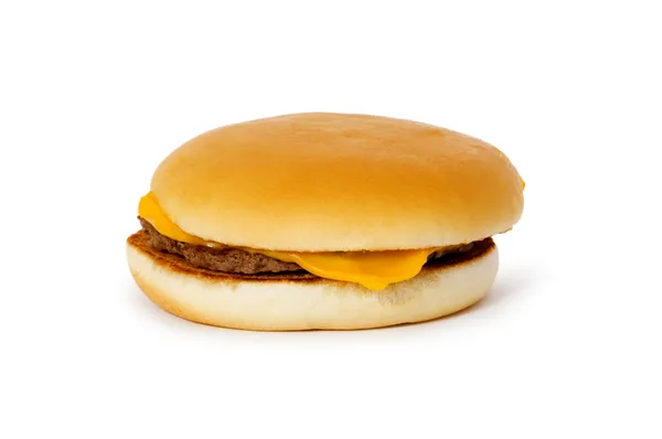 Cheeseburger isolé sur le blanc — Photo