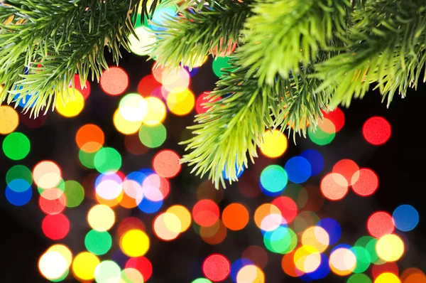 Χριστουγεννιάτικη διακόσμηση και θολή φώτα — Φωτογραφία Αρχείου