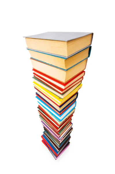 Stack di libri isolati sul bianco — Foto Stock