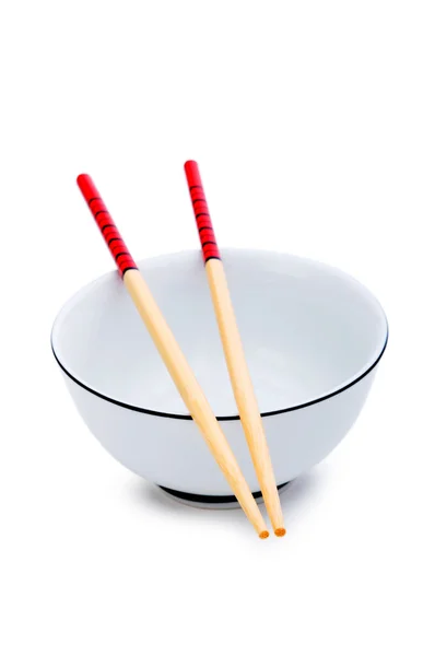 碗和筷子隔离 — 图库照片