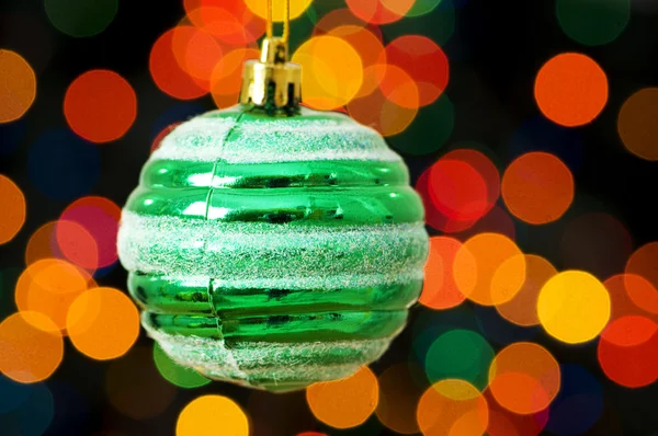 Kerstdecoratie en wazig lights — Stockfoto
