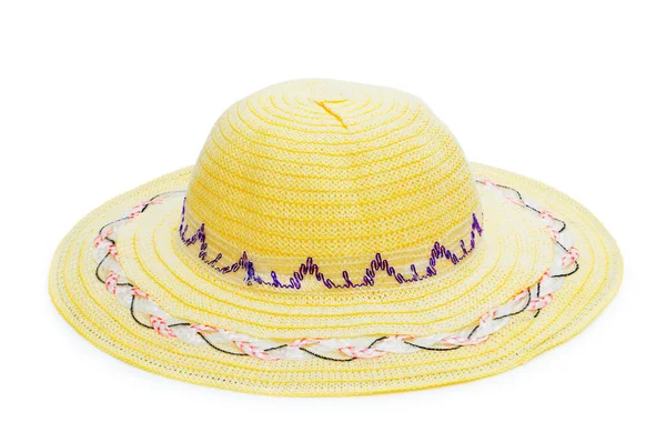 Woven hat isolated on the white — Stock Photo, Image