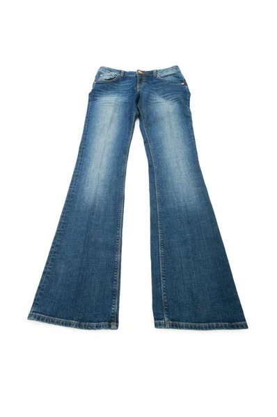 Pair of jeans isolated on the whit — Stock Photo, Image