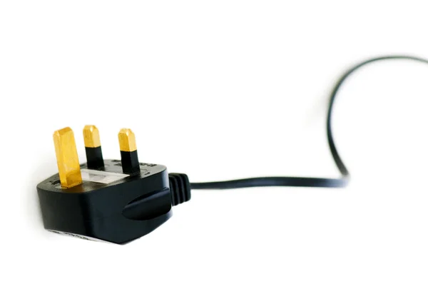 Electric plug isolated on the white — Stock Photo, Image