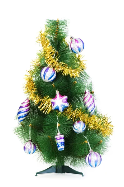 Vánoční strom izolovaných na bílém — Stock fotografie