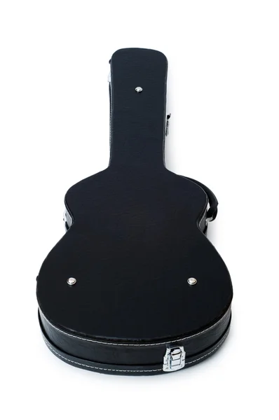 Black guitar case isolated on the white — Stock Photo, Image