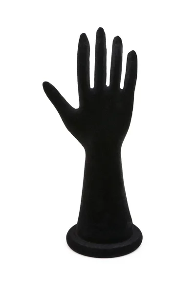 Mão preta isolada no branco — Fotografia de Stock
