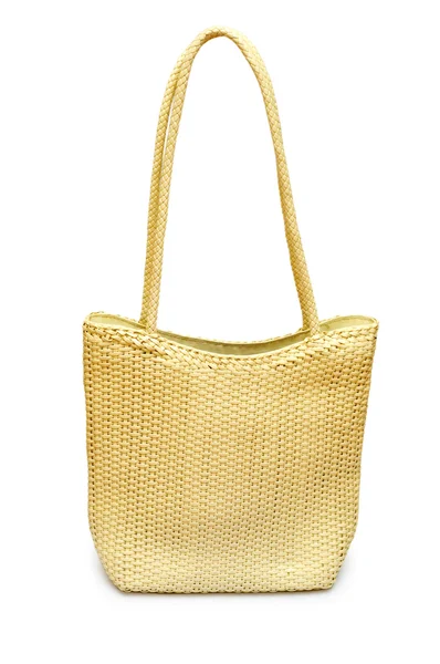 Woven bag isolated on the white — Stock Photo, Image
