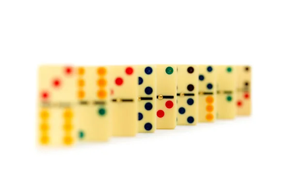 Domino colorato isolato — Foto Stock