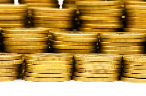 Stack of coins isolated on the white — Stock Photo, Image