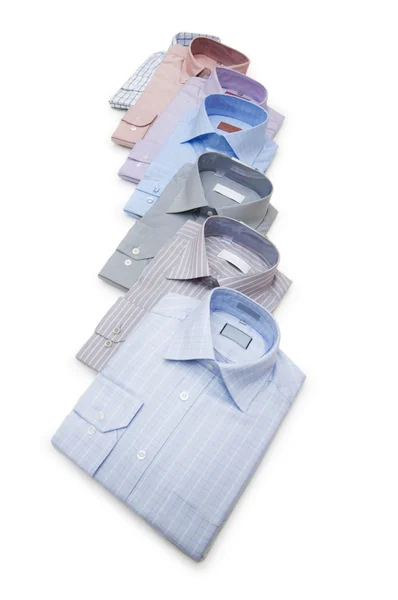 Різні сорочки ізольовані на білому — стокове фото