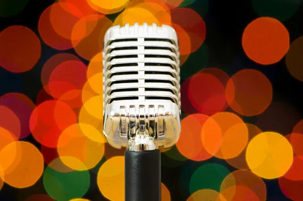 Vintage microphone isolated on the white — Stock Photo, Image