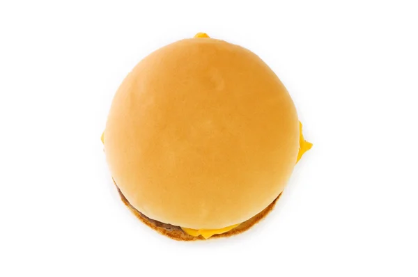 Hamburguesa con queso aislada en el blanco — Foto de Stock