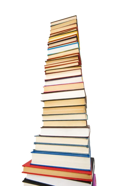 Stapel boeken geïsoleerd op de witte — Stockfoto