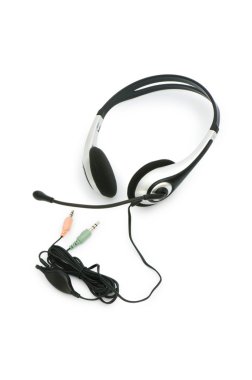 Headset isolated on the white clipart