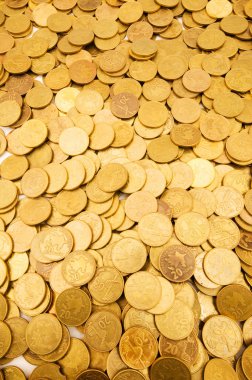 Pile of golden coins clipart