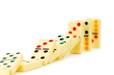 Colourful dominoes isolated clipart