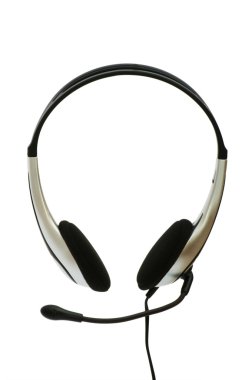 Headset isolated on the white clipart