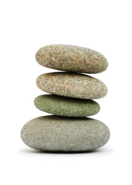 Stack of pebbles isolated clipart