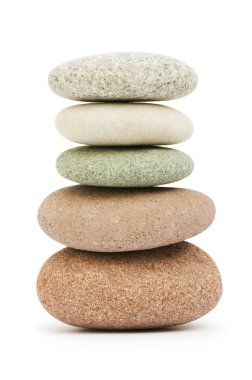 Stack of pebbles isolated clipart