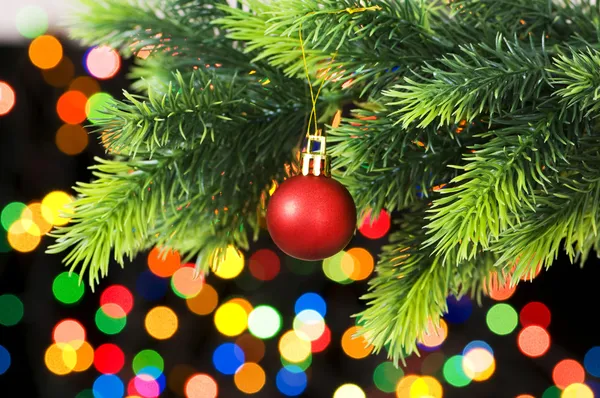 Decoración de Navidad y luces borrosas —  Fotos de Stock