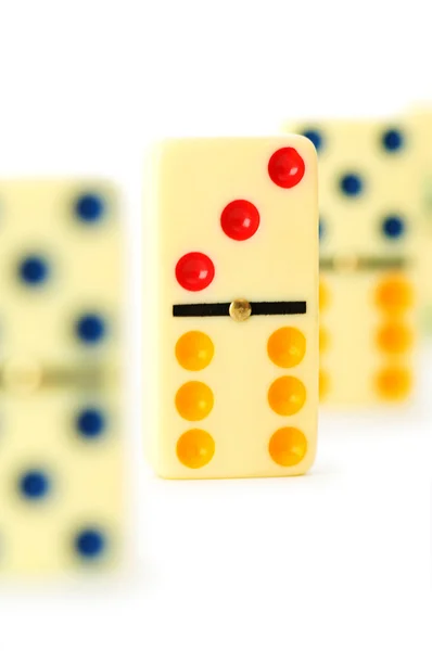 Colourful dominoes isolated — Stock Photo, Image