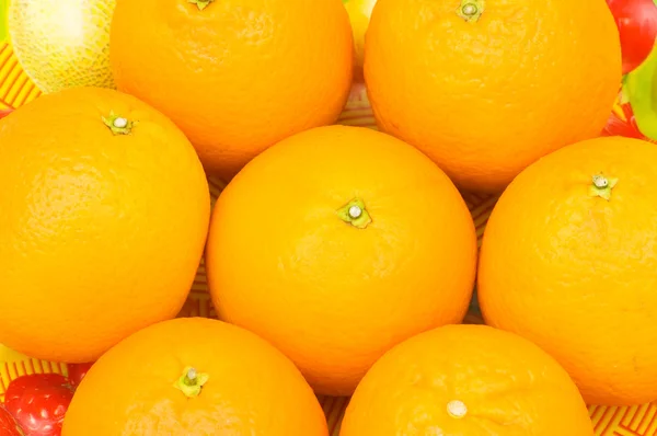 Primer plano de muchas naranjas — Foto de Stock
