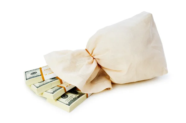 stock image Sacks of money isolated on the white