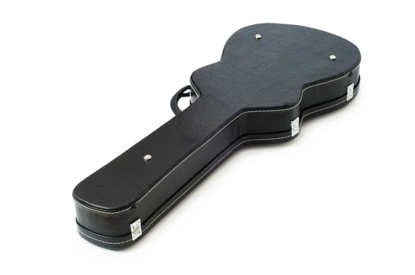 Caixa de guitarra preta isolada — Fotografia de Stock