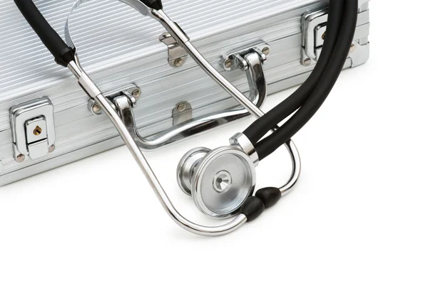 Stetoscopio e caso isolato — Foto Stock