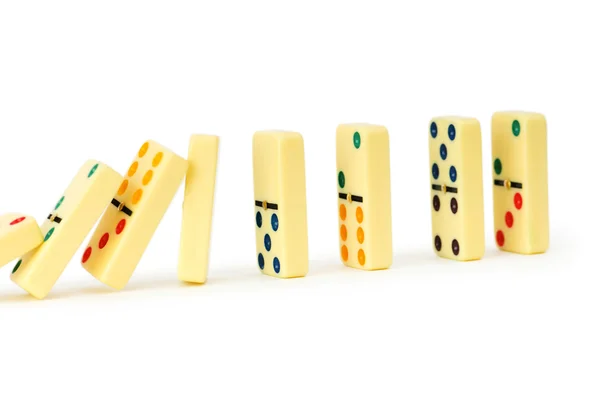 Colourful dominoes isolated — Stock Photo, Image