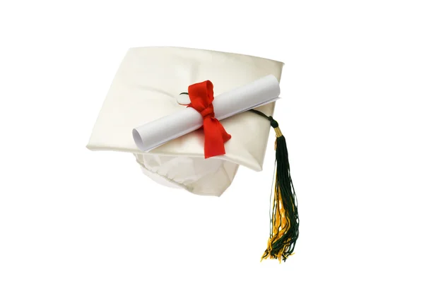 Mütze und Diplom — Stockfoto