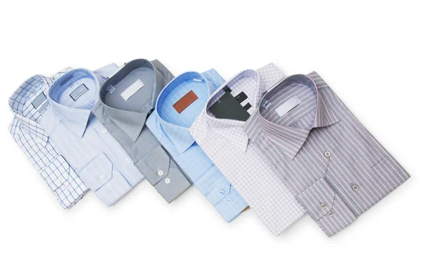 Ulike skjorter isolert på hvite – stockfoto