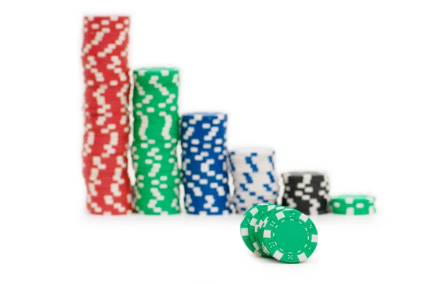 Casino chips aislados — Foto de Stock