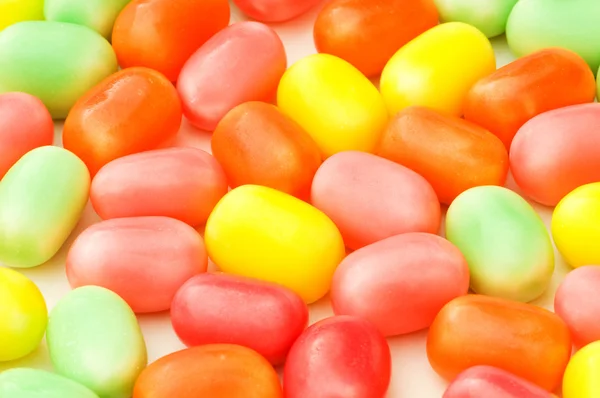 Colourful jelly beans isolated — Stock Photo, Image