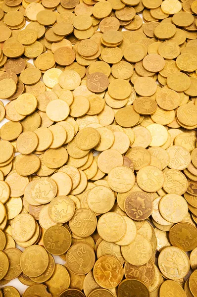 Куча золотых монет — стоковое фото