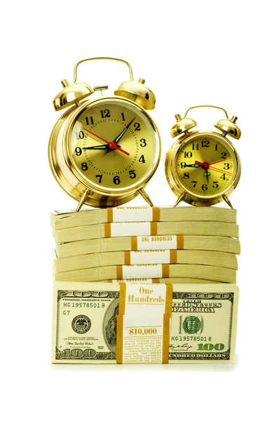 Время - это денежная концепция с долларами — стоковое фото